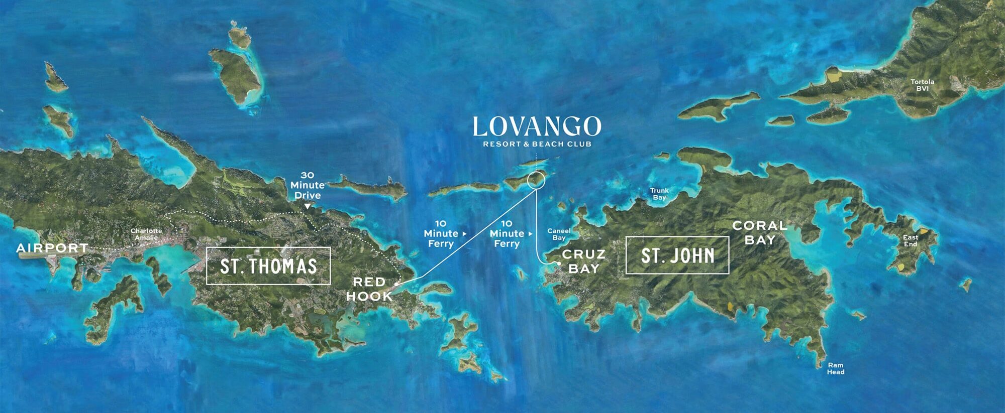 Lovango Bay Virgin Islands Destination - map of the US Virgin Islands and Lovango